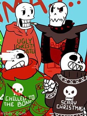 Christmas party AU comic undertale